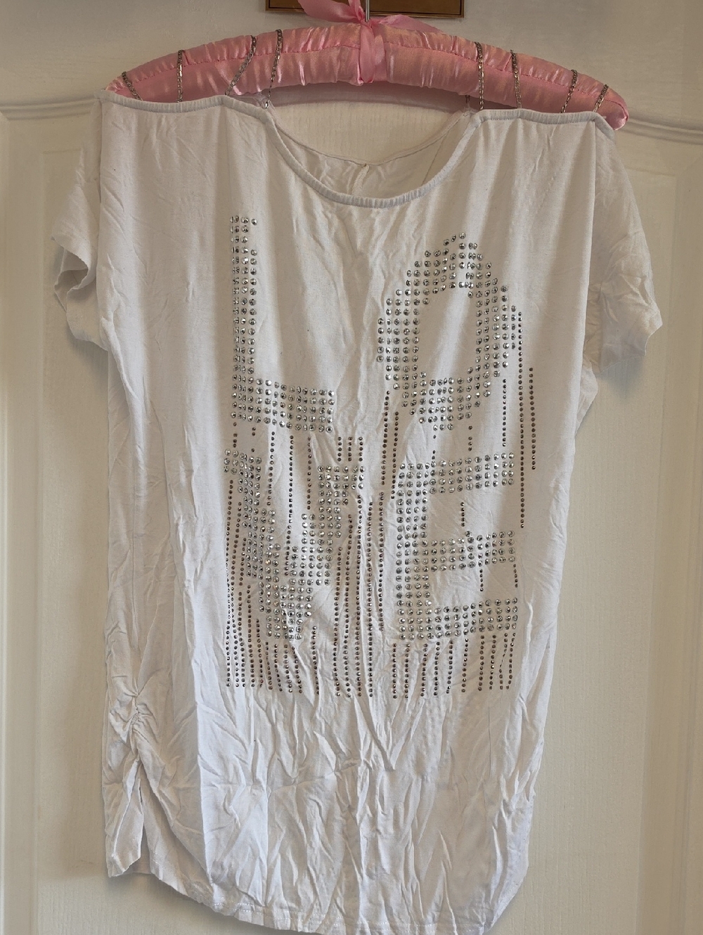 White Studded 'LOVE' Short Sleeve Tee PRICE IS FIRM